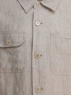 Work linen shirt jacket