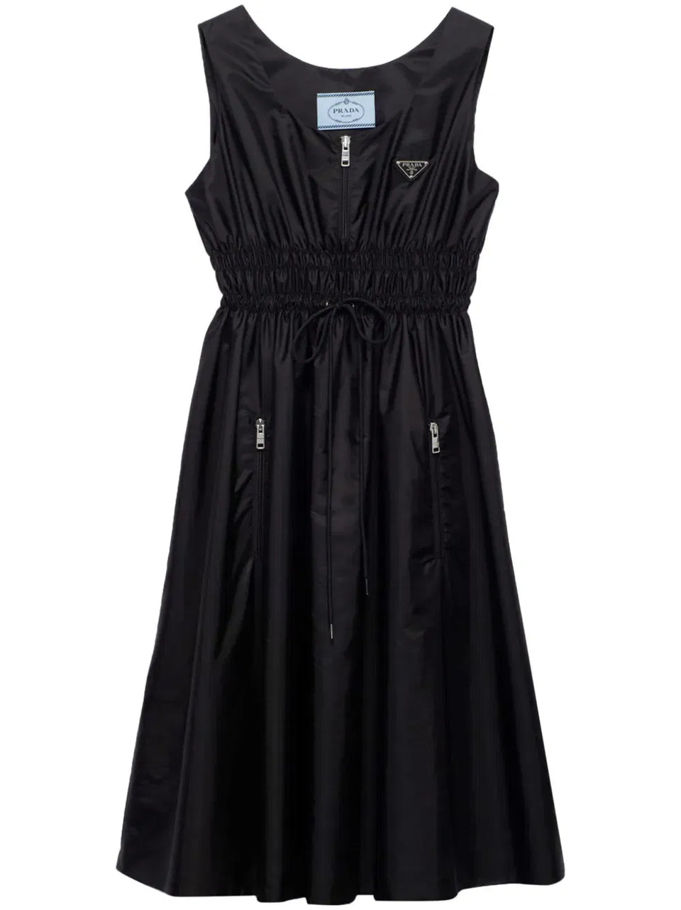 logo-appliqué Re-Nylon midi dress