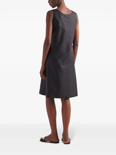 logo-appliqué Re-Nylon midi dress