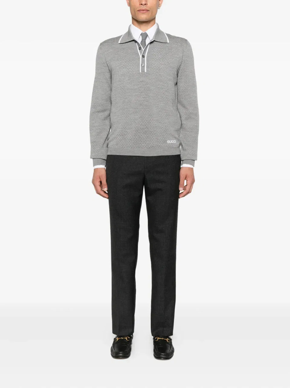 perforated polo shirt
