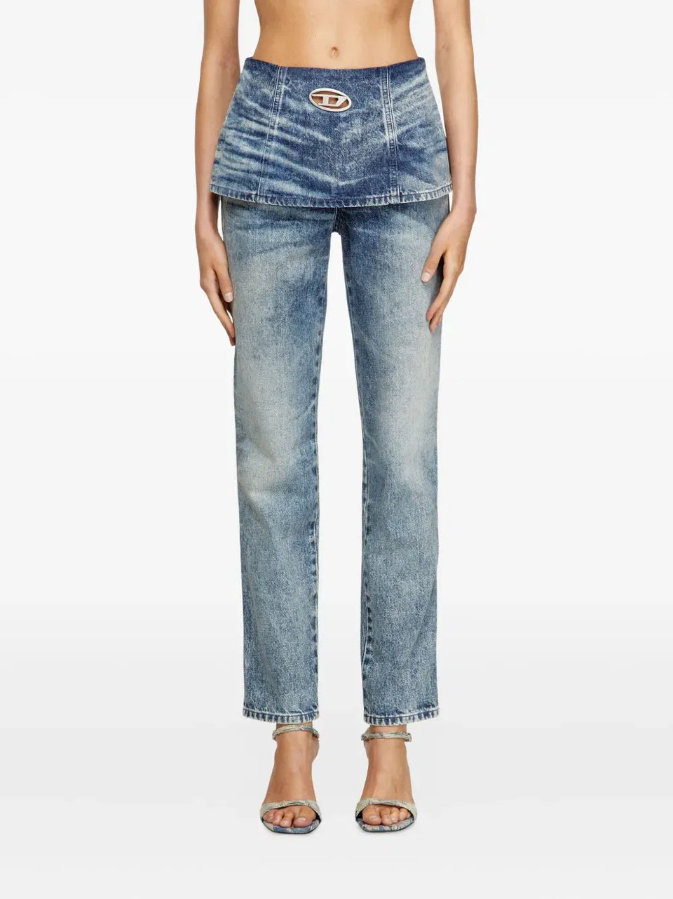 D-Hourjian 007Da peplum-waist jeans
