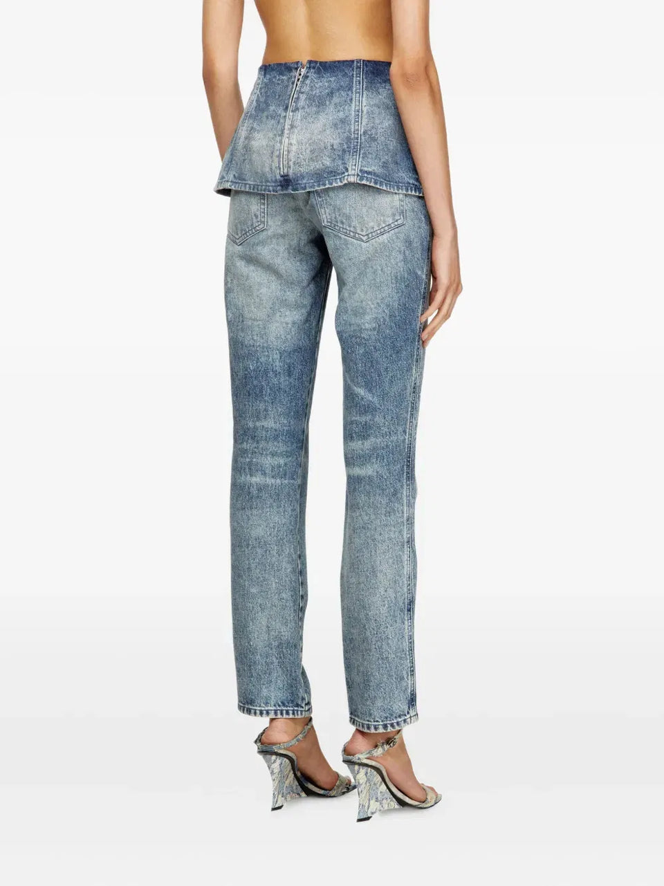 D-Hourjian 007Da peplum-waist jeans