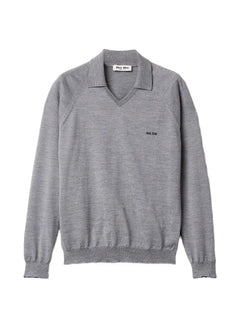 intarsia collared sweater