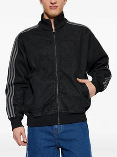 side-stripe zip-fastening jacket