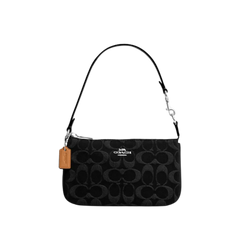 Coach Nolita 19 In Signature Denim Silver Black