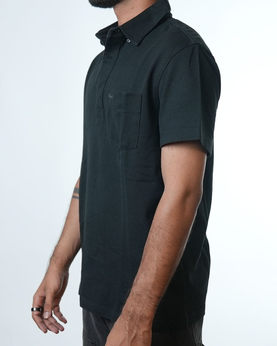 Lacoste Black Pocket Polo T-Shirt (M)