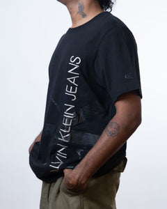 Calvin Klein Logo Embroidered Black T-Shirt (L)
