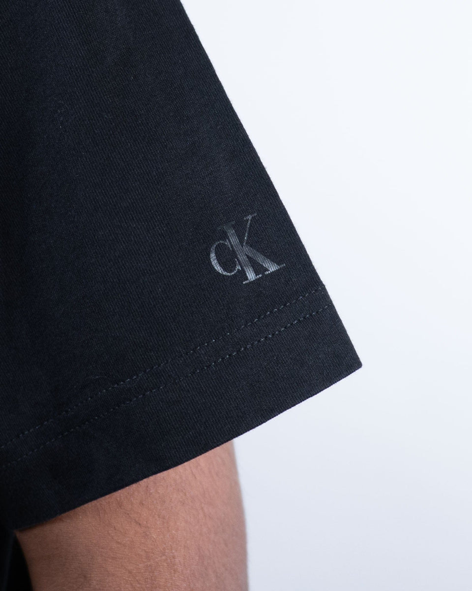 Calvin Klein Logo Embroidered Black T-Shirt (L)