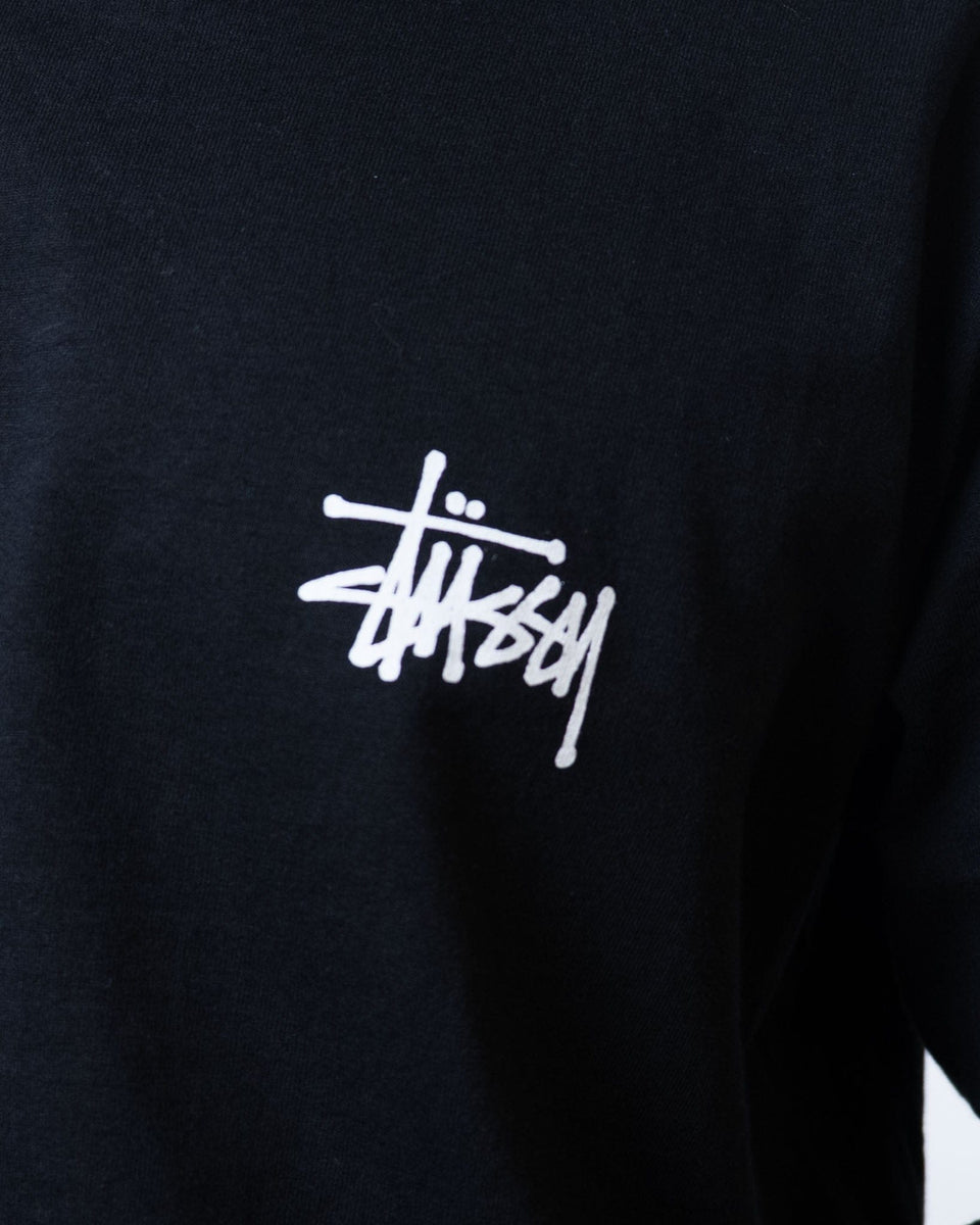 Stussy Basic Long Sleeve Black T-Shirt (M)