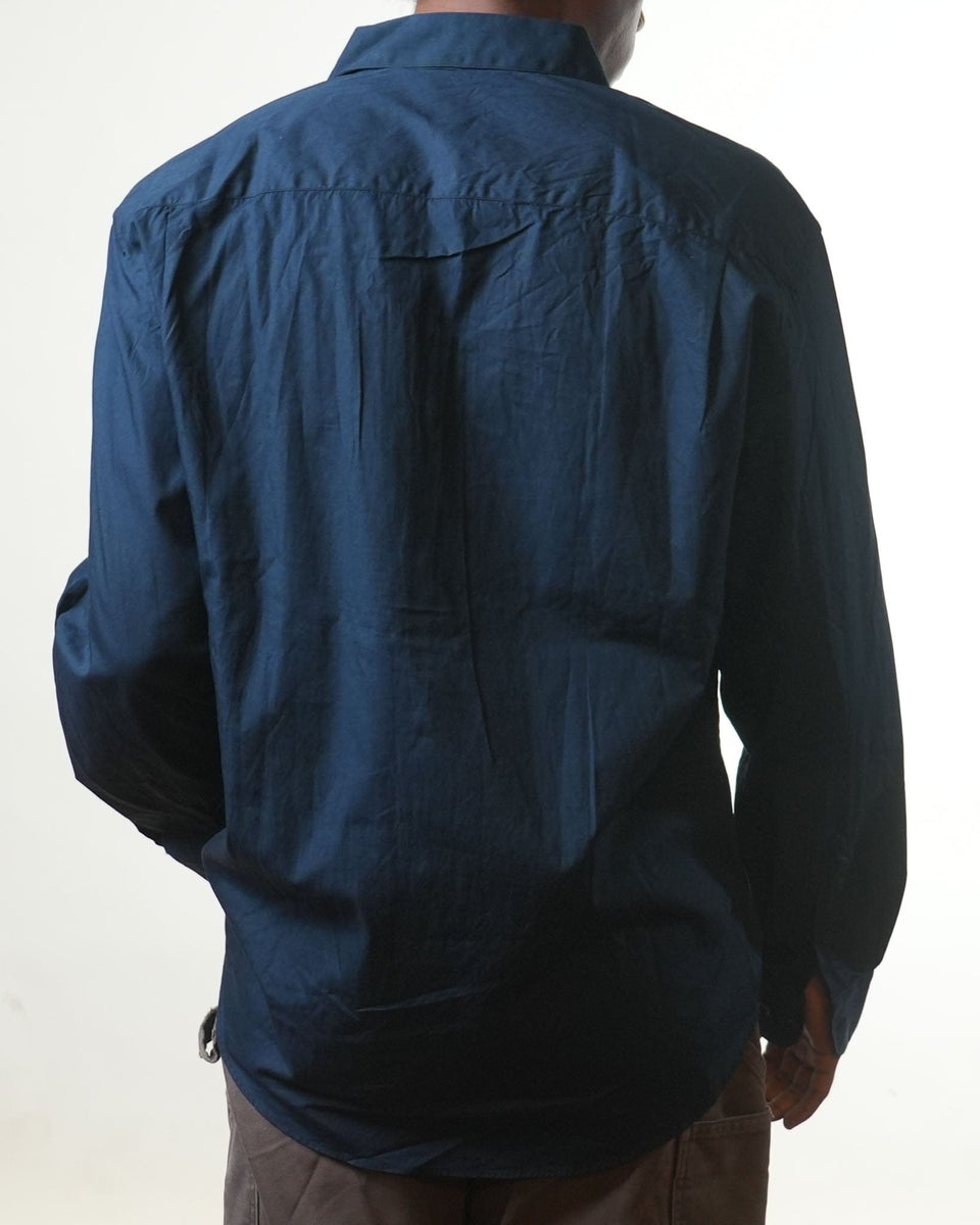 Versace Navy Blue Formal Shirt (M)