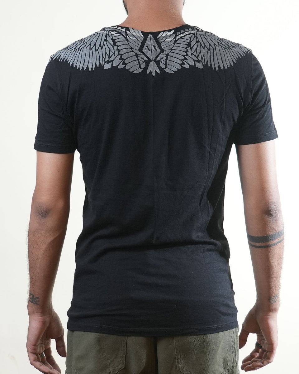 Armani Exchange Wings Black Printed T-Shirt (S)