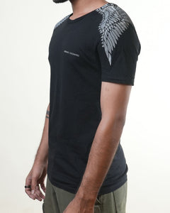 Armani Exchange Wings Black Printed T-Shirt (S)