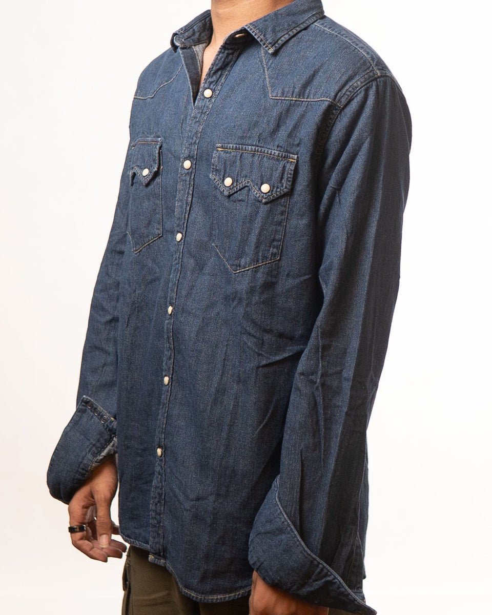 Levis Blue Slim Fit Denim Shirt (L)
