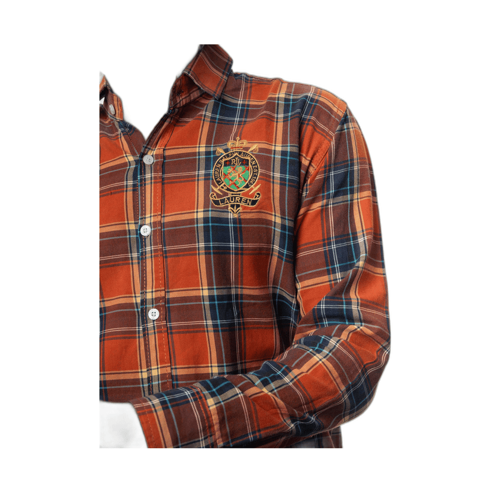 Polo By Ralph Lauren Custom Fit Shirt - Orange (L)