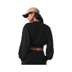 Alo Women's Cropped Accolade Crewneck - Black