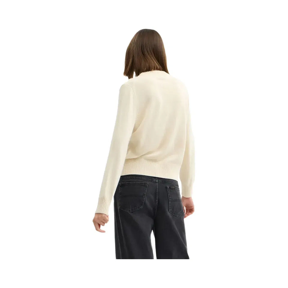 Coach Floral Crewneck Sweater In Organic Cotton Ivory
