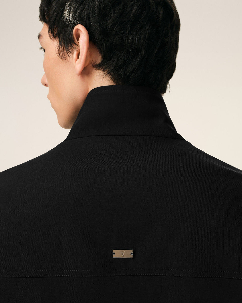 AmiParis Black New Wool Harrington Jacket