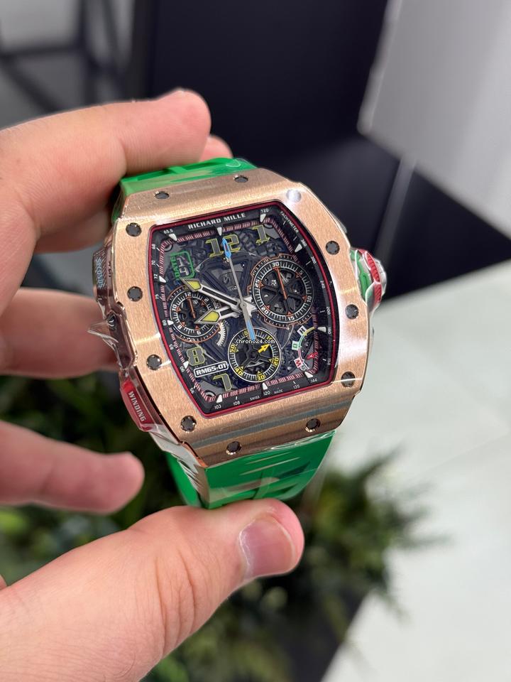 Richard Mille RM65-01 Rose Gold Carbon Rubber Strap Split Second Chronograph 2024
