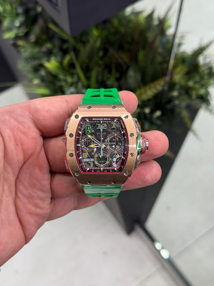 Richard Mille RM65-01 Rose Gold Carbon Rubber Strap Split Second Chronograph 2024