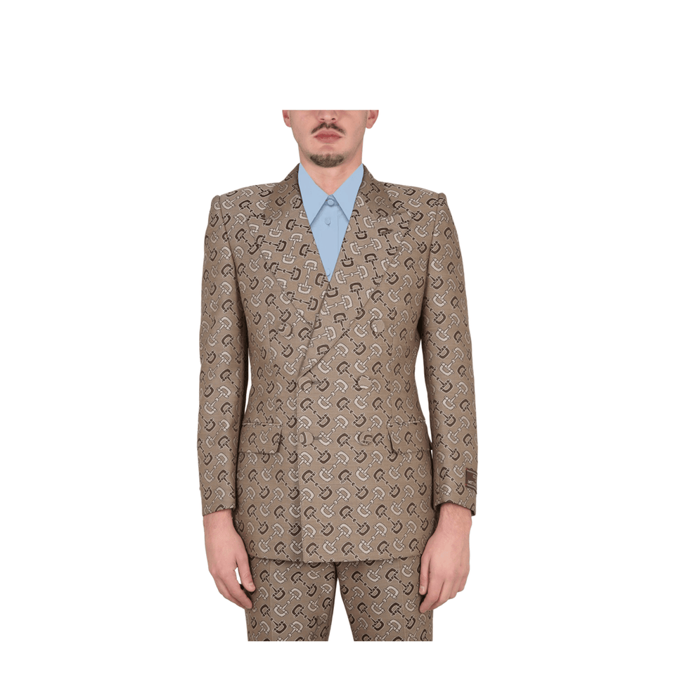 Maxi Clamp Pattern Cotton Jacket