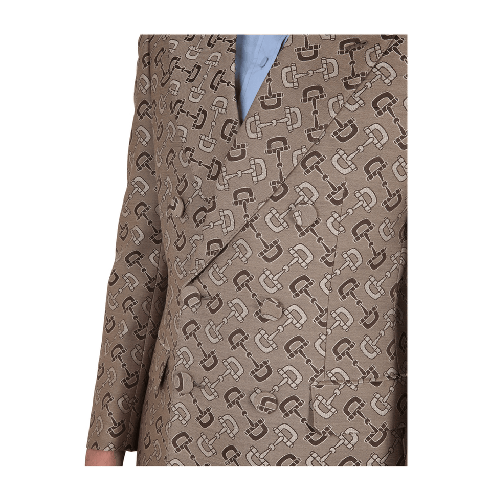 Maxi Clamp Pattern Cotton Jacket