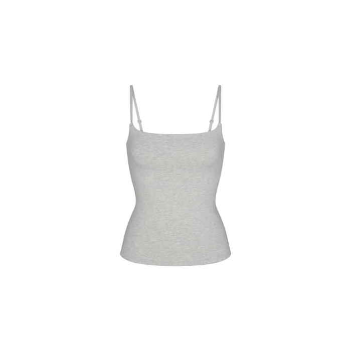 Skims Cotton Jersey Cami Light Heather Grey