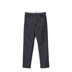 Striped Trousers Navy Wool Tailored Fit