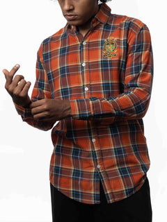 Polo By Ralph Lauren Custom Fit Shirt - Orange (L)