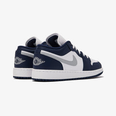JORDAN AIR JORDAN LOW 1 LOW (GS) { WHITE/WOLF GREY-MIDNIGHT NAVY