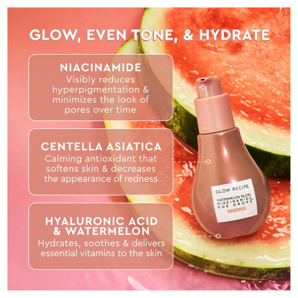 Watermelon Glow Niacinamide Hue Drops - Sun Glow