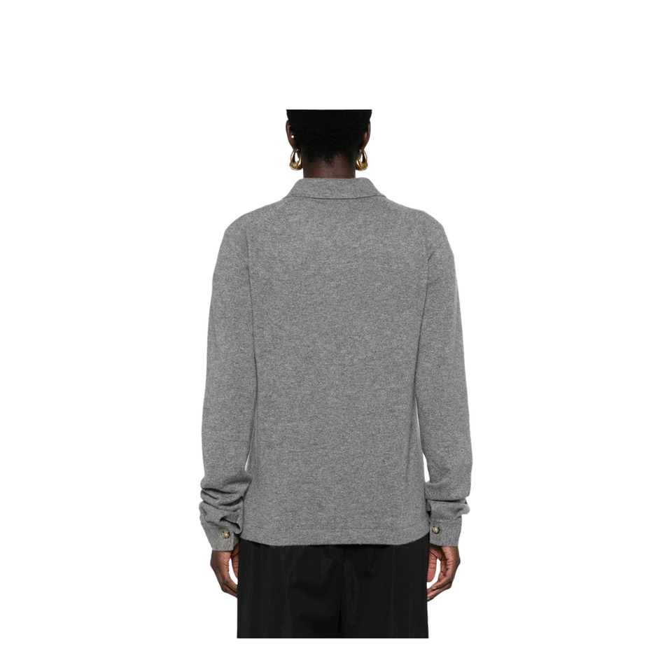 Raglan Sleeve Cashmere Shirt - Grey Melange