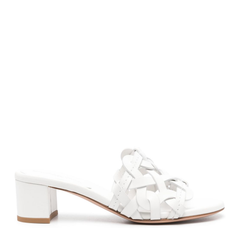 Leather Sandals In White