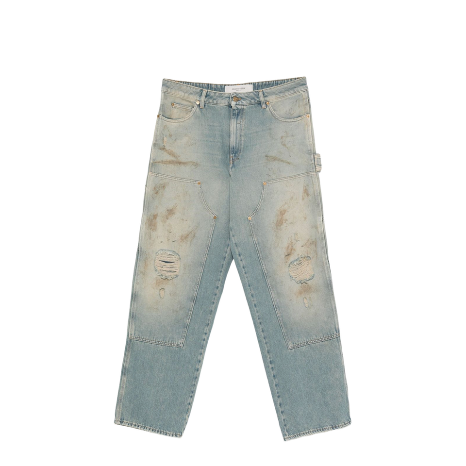 Destroyed Denim Cotton Jeans