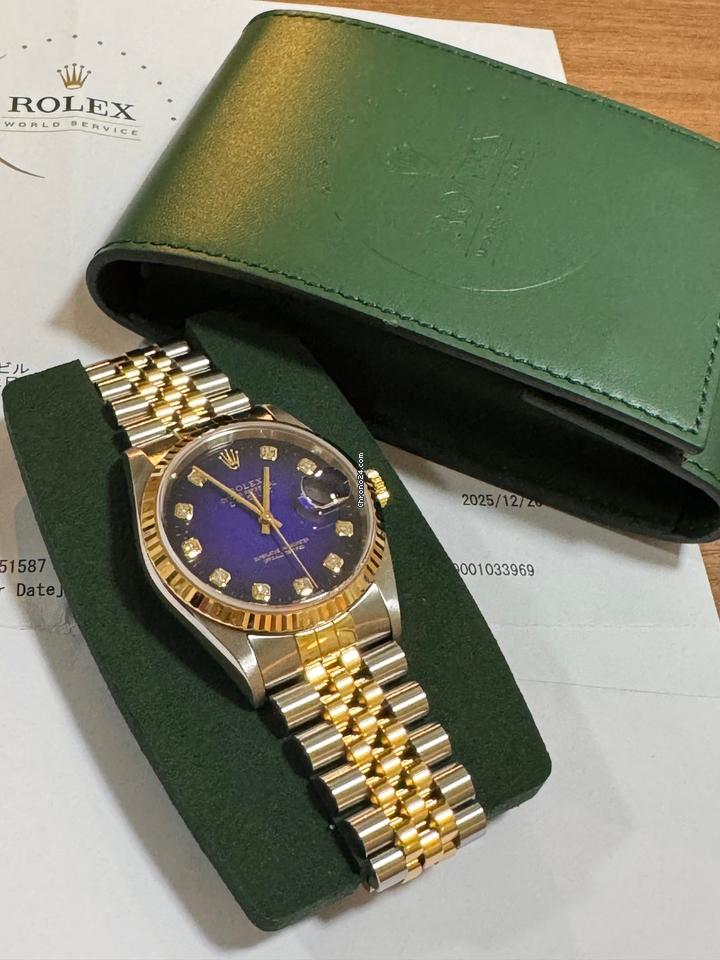 Rolex | Datejust | 16233 | Gold/Steel | 36 mm | Gold/Steel | Blue | Automatic