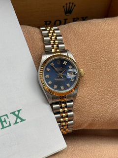 Rolex | Datejust | 69173 | Yellow gold | 26 mm | Gold/Steel | Blue | Automatic