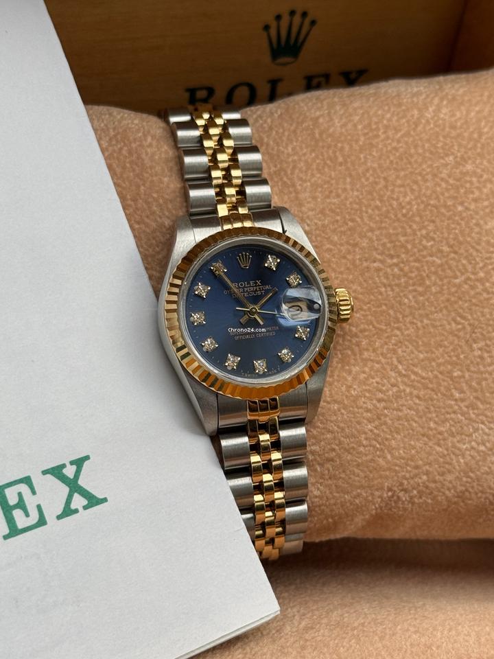 Rolex | Datejust | 69173 | Yellow gold | 26 mm | Gold/Steel | Blue | Automatic