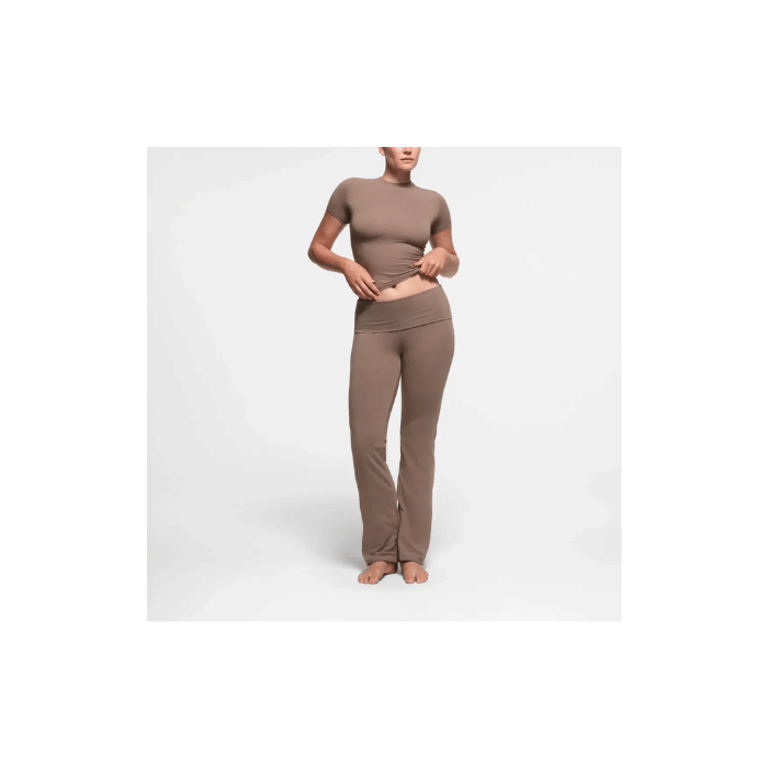 Skims Cotton Jersey Foldover Pant Truffle