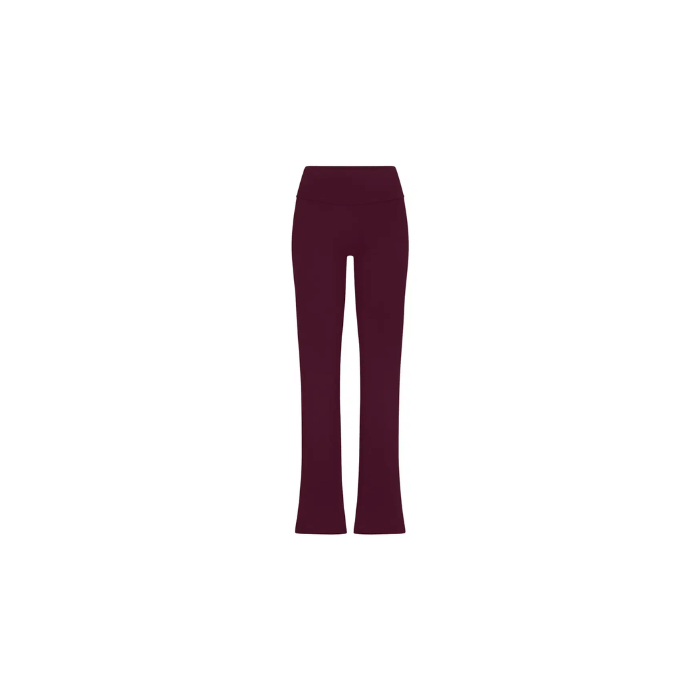 Skims Cotton Jersey Foldover Pant Deep Berry