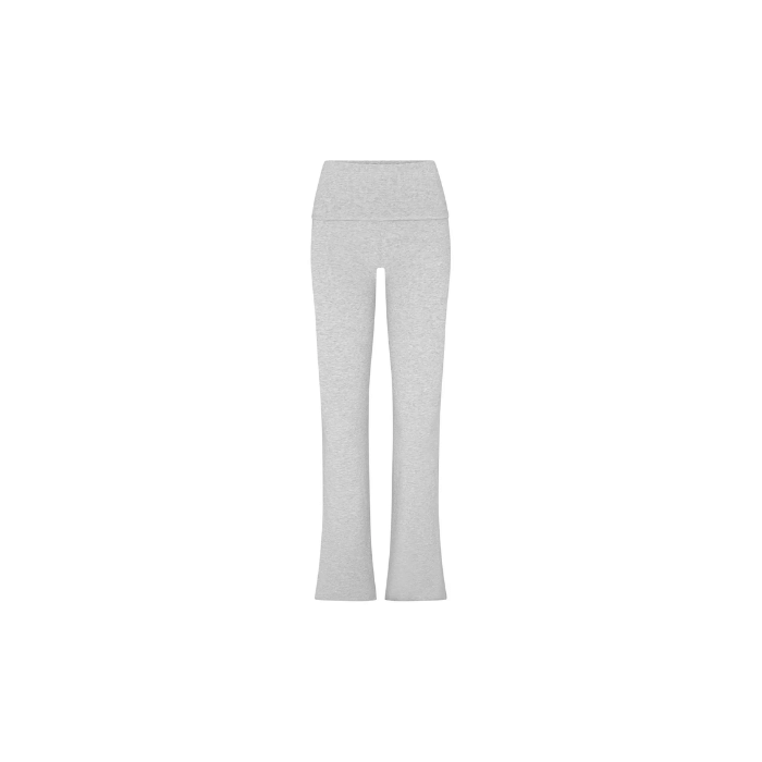 Skims Cotton Jersey Foldover Pant Light Heather Grey