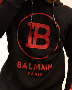 Balmain Paris Black Hoodie (S)