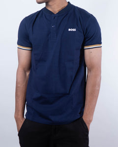 Hugo Boss x Matteo Berrettini Slim-Fit Stripes Polo T-Shirt (M)