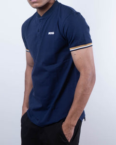 Hugo Boss x Matteo Berrettini Slim-Fit Stripes Polo T-Shirt (M)
