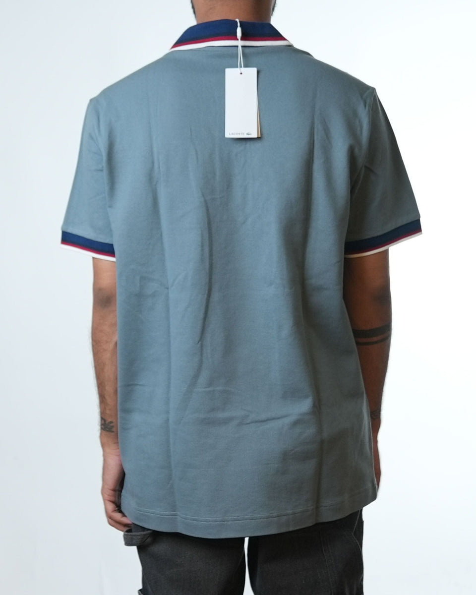 Lacoste Grey Polo Neck T-Shirt (XL)