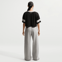 NIKE SPORTSWEAR OVERSIZED CROPPED JERSEY { BLACK LIGHT SMOKE