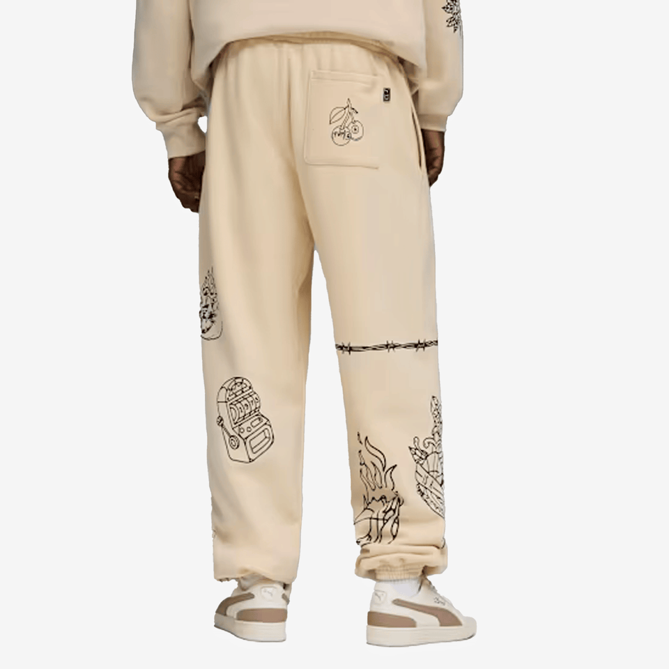 PUMA SWISH N' INK RELAXED BASKETBALL SWEATPANTS { CANVAS