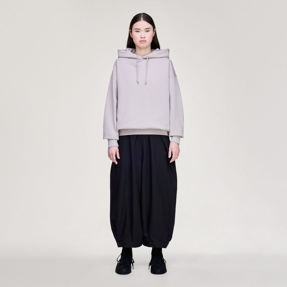 Y-3 CROPPED TOP FLARED SPORT UNIFORM TRACK PANTS { BLACK