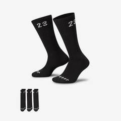 Jordan CREW SOCKS (3 PAIRS) { BLACK