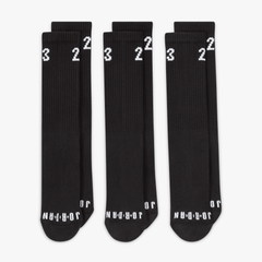 Jordan CREW SOCKS (3 PAIRS) { BLACK