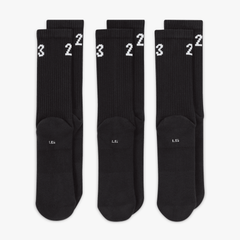 Jordan CREW SOCKS (3 PAIRS) { BLACK
