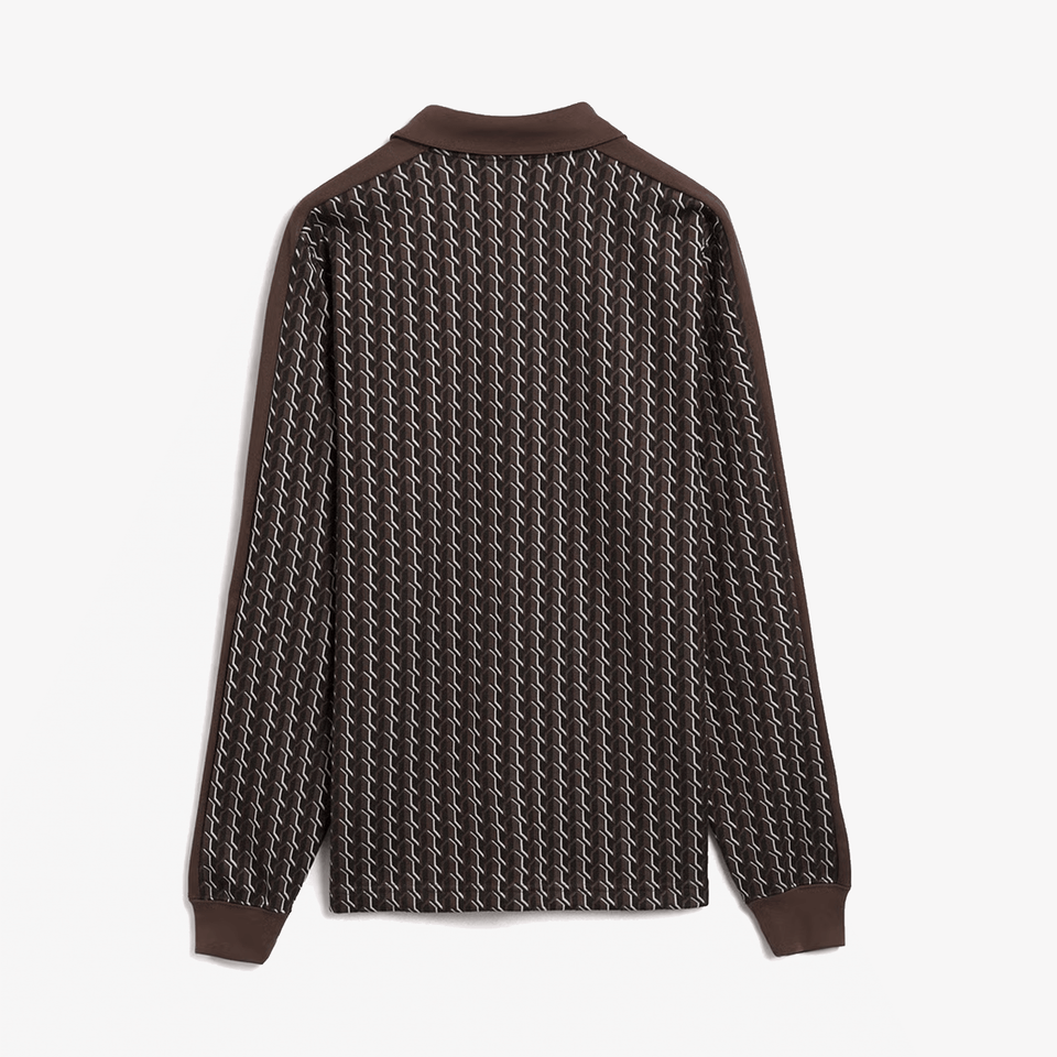 PUMA x JJJJOUND T7 LONGSLEEVE POLO { CHOCOLATE